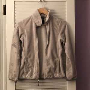 Kids North Face White Fleece Full Zip